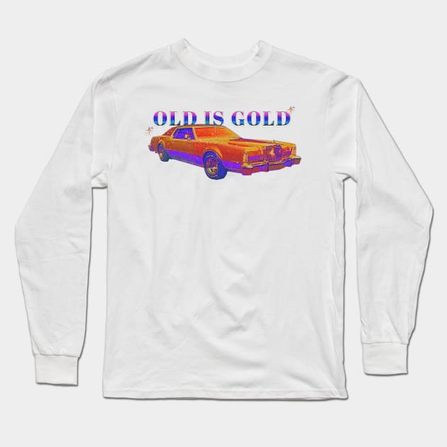 Old is Gold Retro Car Long Sleeve T-Shirt by clownescape